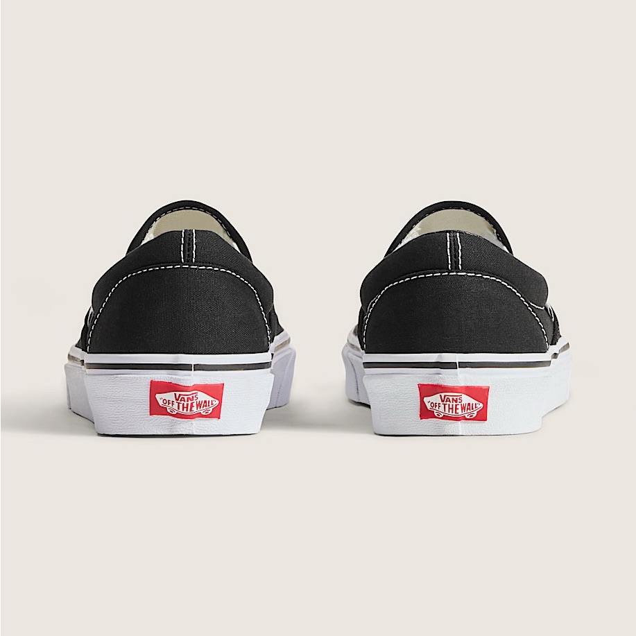 Vans Classic Black And White Slip-Ons